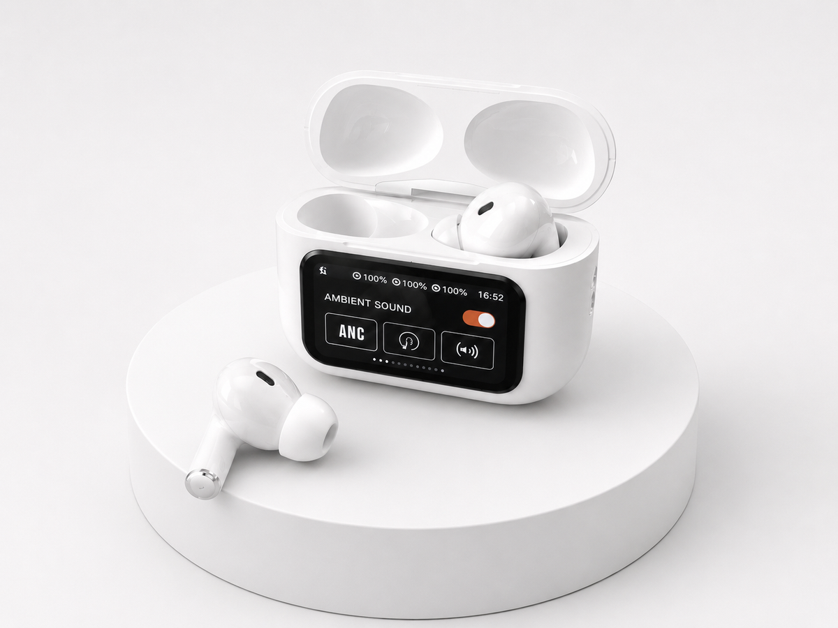 Ecouteurs bluetooth ANC avec écran tactile