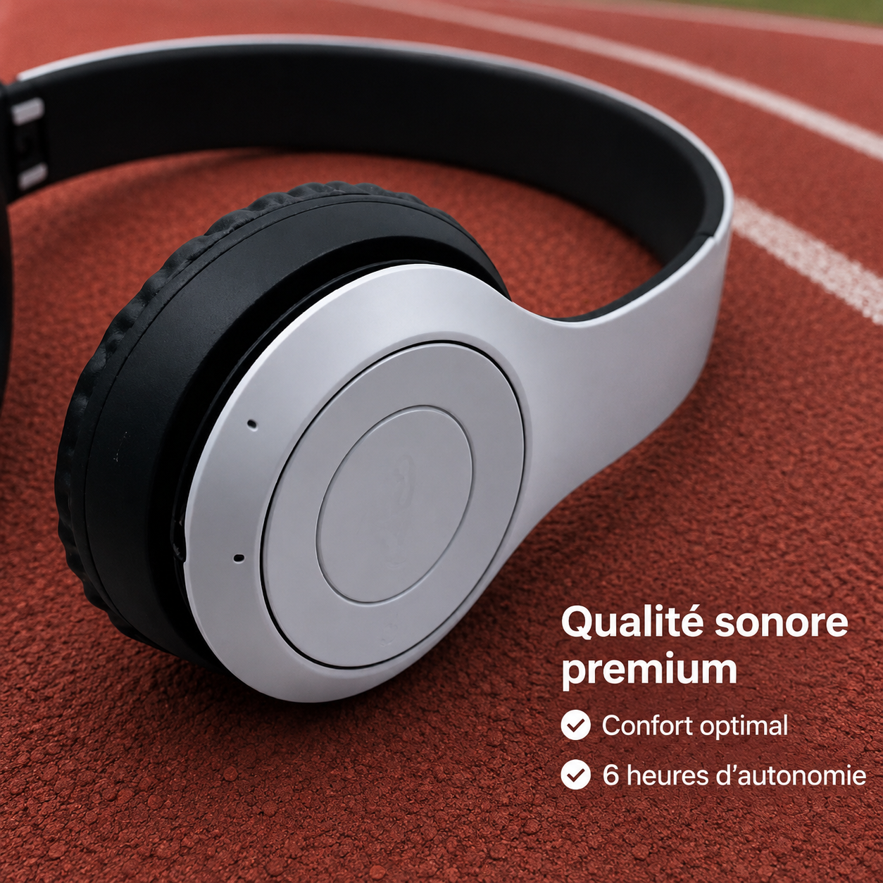 SHOPCAST SportFi BT50 – Casque Bluetooth 5.0 Over-Ear Sport | Driver 40mm | Micro HD | 6H | Pliable