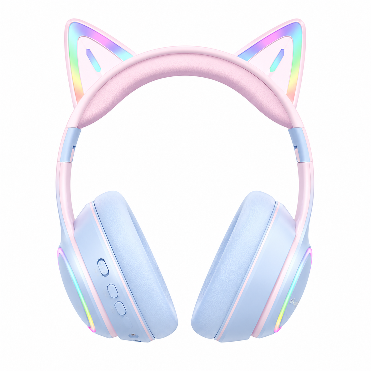 SHOPCAST CatGlow BT53 – Casque Bluetooth 5.3 Oreilles de Chat RGB | LED Dégradé | Driver 40mm | Micro | Pliable