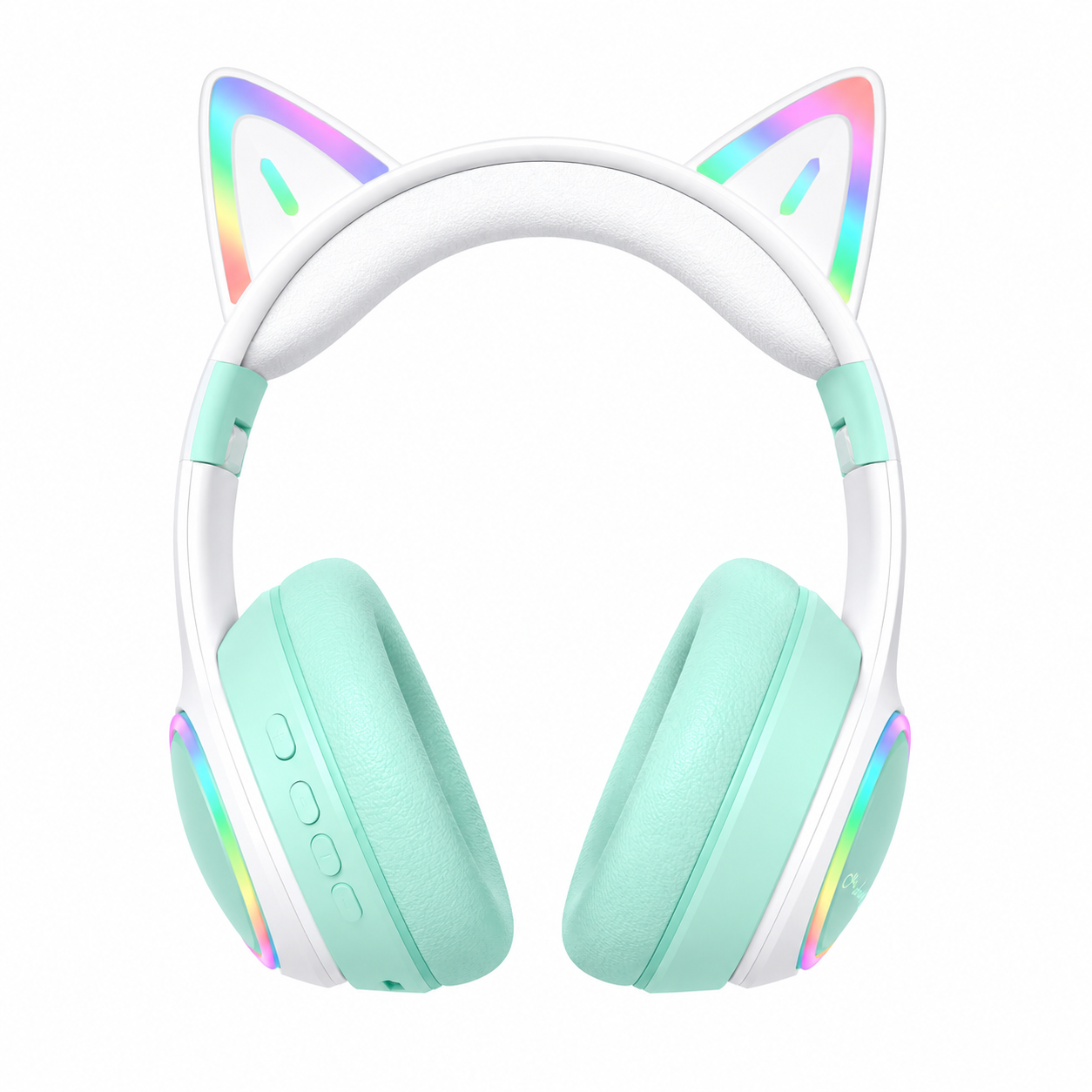SHOPCAST CatGlow BT53 – Casque Bluetooth 5.3 Oreilles de Chat RGB | LED Dégradé | Driver 40mm | Micro | Pliable