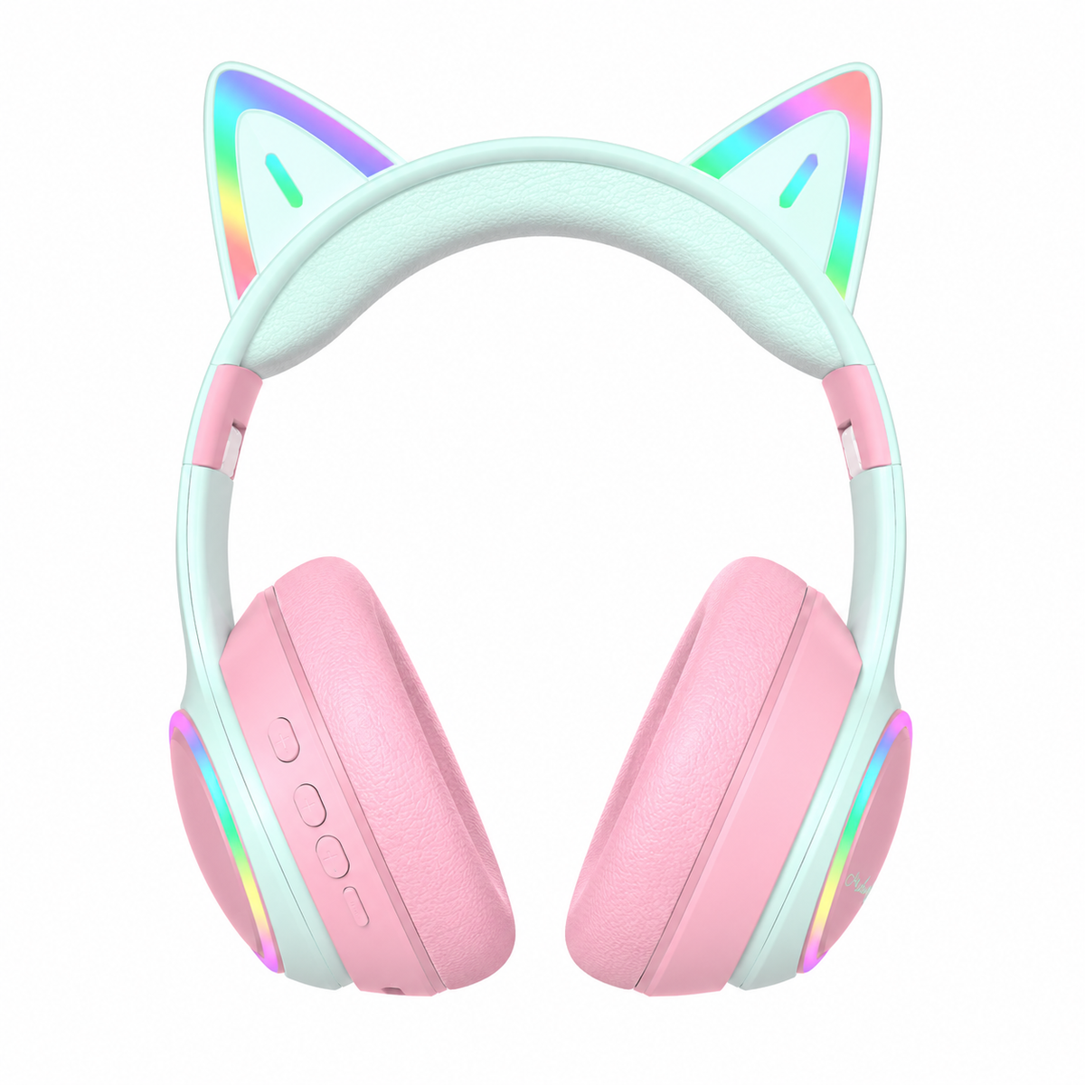 SHOPCAST CatGlow BT53 – Casque Bluetooth 5.3 Oreilles de Chat RGB | LED Dégradé | Driver 40mm | Micro | Pliable