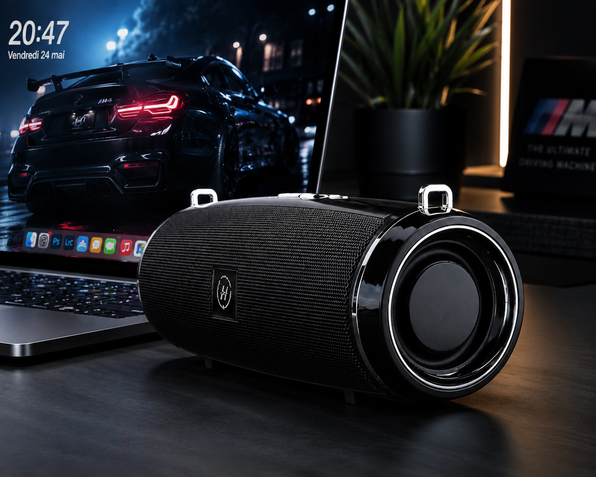 SHOPCAST BoomPro 200 — Enceinte Bluetooth Portable 200W IPX7 | Subwoofer Hi-Fi, Radio FM, TWS, Carte TF