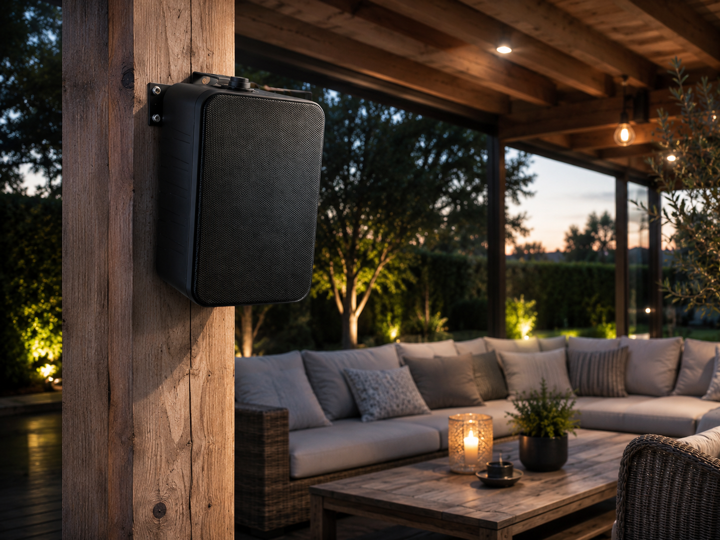SHOPCAST OutdoorPro 200 — Enceinte Passive Extérieure 200W 2 Voies | Montage Mural/Plafond, Waterproof IP44