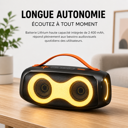 SHOPCAST EBS-610 RGB — Enceinte Bluetooth 20W Portable | RGB Dynamique, IPX4, TWS, Bluetooth 5.3
