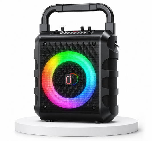 SHOPCAST KaraStage T18 — Enceinte Karaoké Bluetooth 60W | Micro, LED, Subwoofer 6.5", Bluetooth 5.3, 4000mAh
