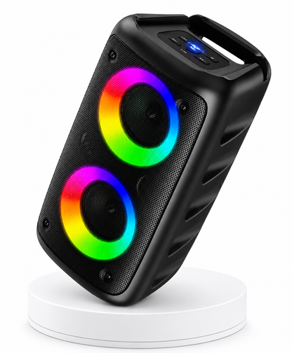 SHOPCAST KaraLight Pro — Enceinte Karaoké Bluetooth 10W | Micro, Radio FM, LED, TWS, Carte TF