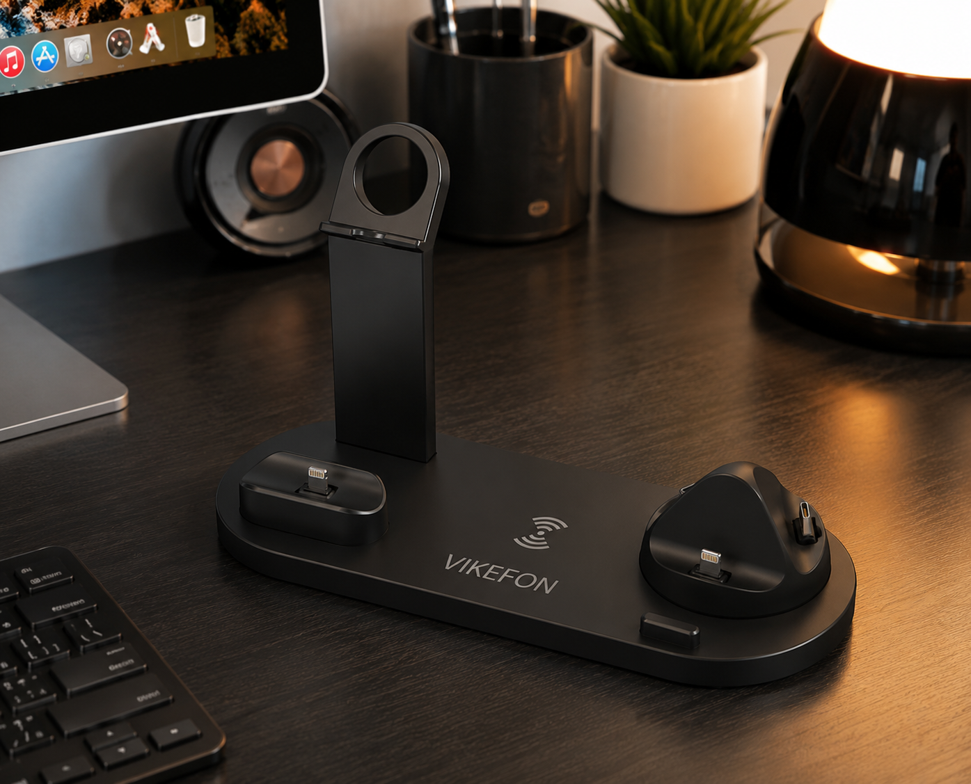 SHOPCAST OmniDock — Station de Charge Sans Fil 7-en-1 | iPhone, Apple Watch & AirPods