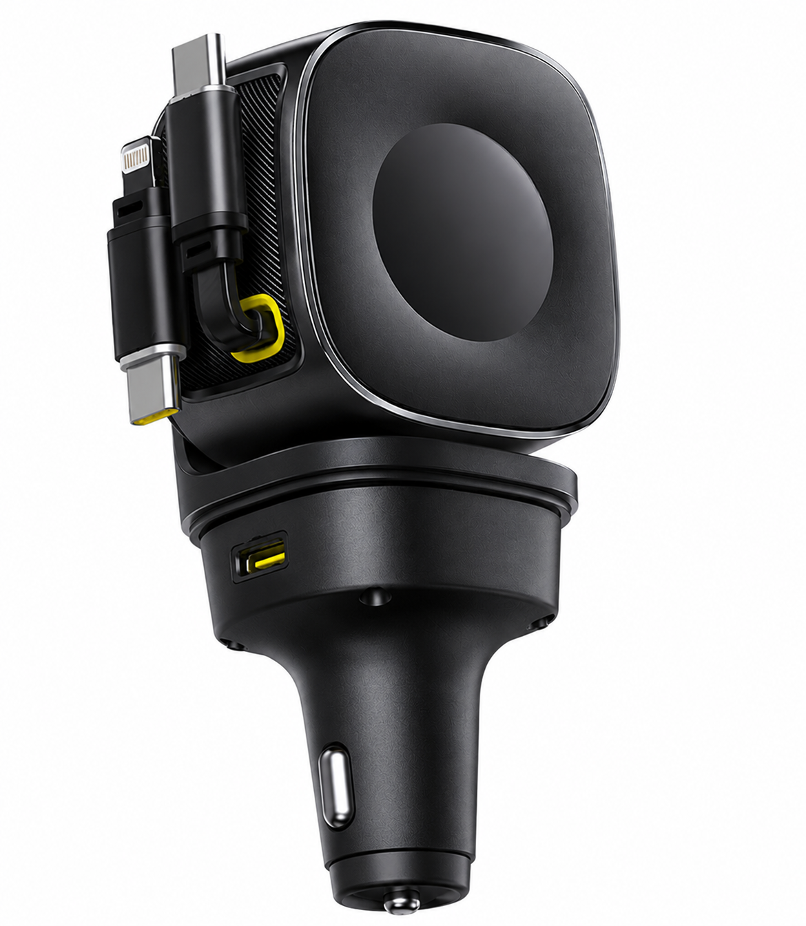 SHOPCAST VoltRide — Chargeur Voiture 240W 4 Ports | Câble Rétractable USB-C