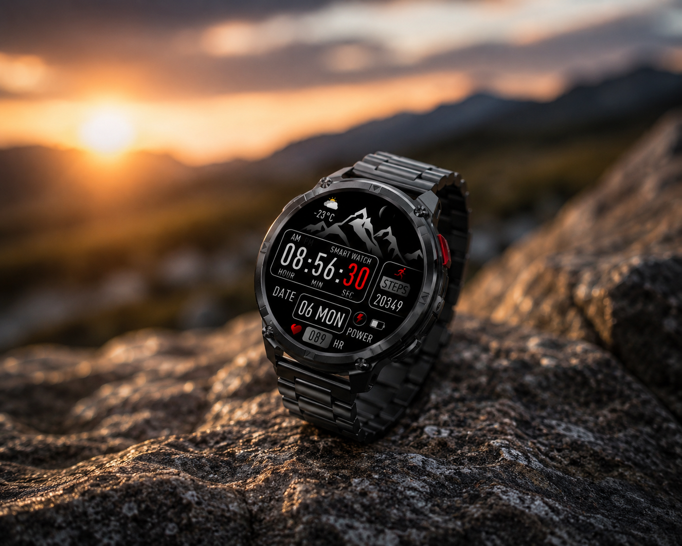 SHOPCAST SmartWatch Outdoor Pro | GPS, 1100mAh, 10ATM Waterproof