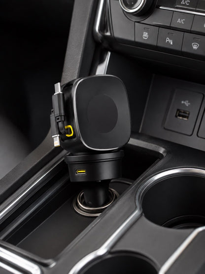 SHOPCAST VoltRide — Chargeur Voiture 240W 4 Ports | Câble Rétractable USB-C