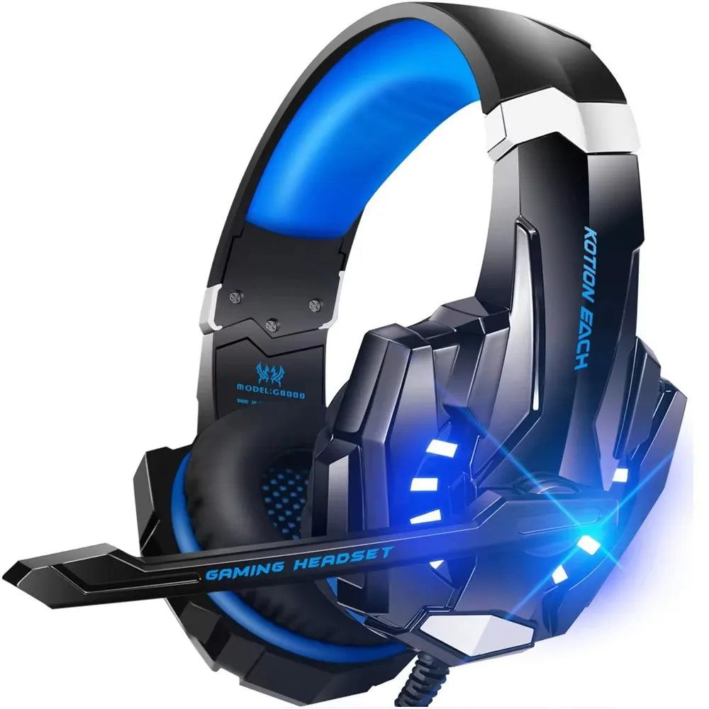 Casque Gaming KOTION EACH Basses Profondes Stéréo LED & Micro – SHOPCAST