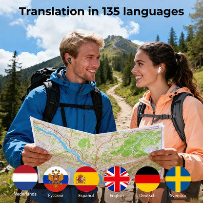 SHOPCAST NE20 AI – Écouteurs TWS Bluetooth 6.0 | Traducteur IA 135 Langues | Écran LCD | IPX5